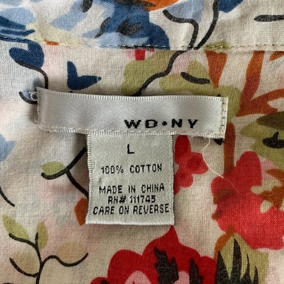 WD NY Cotton Western Floral Snap-Front Shirt Sz L #3F - Picture 7 of 8
